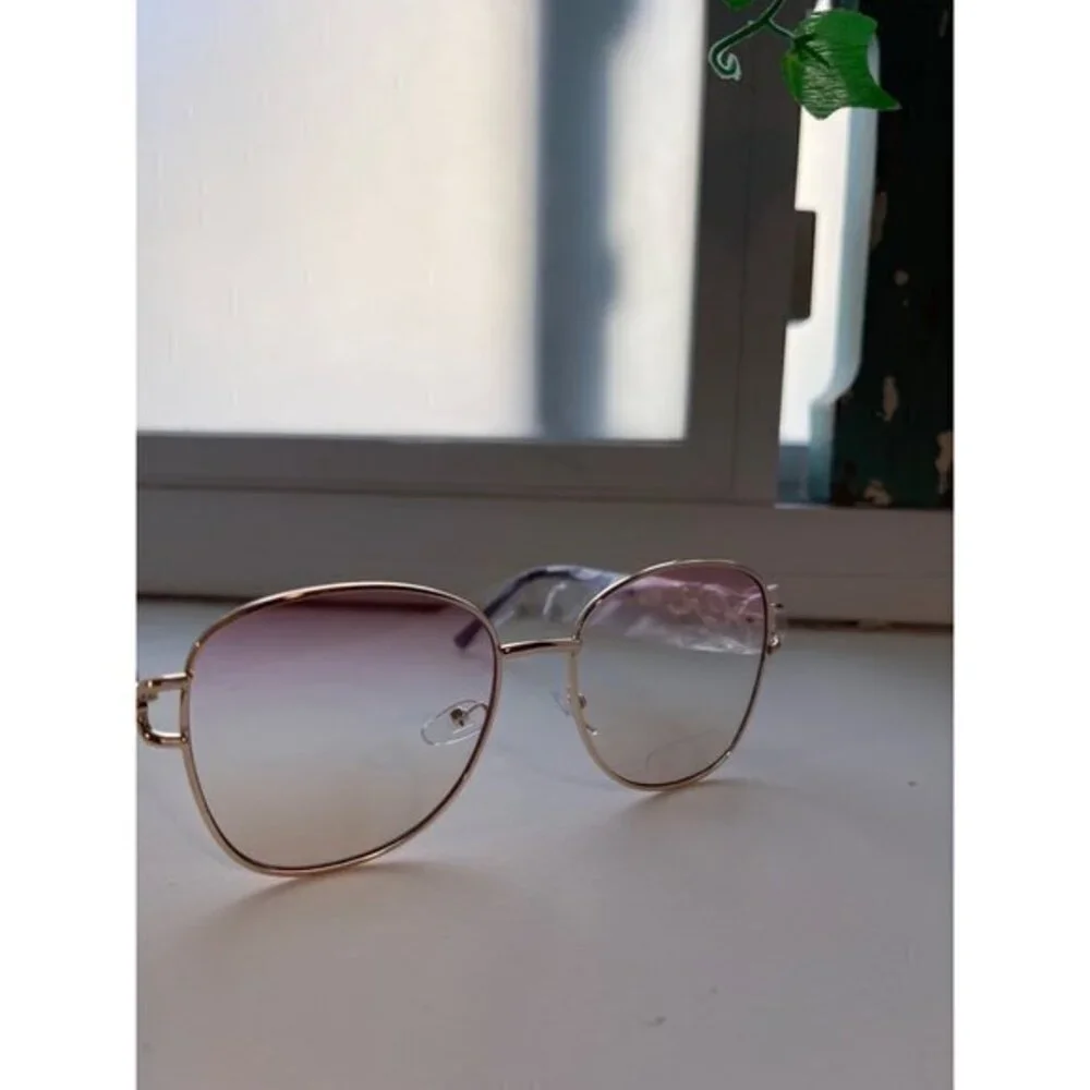 Desert Daze Round Frame Metal Frame Gradient Lens Temple Design‎ Sunglasses Pink